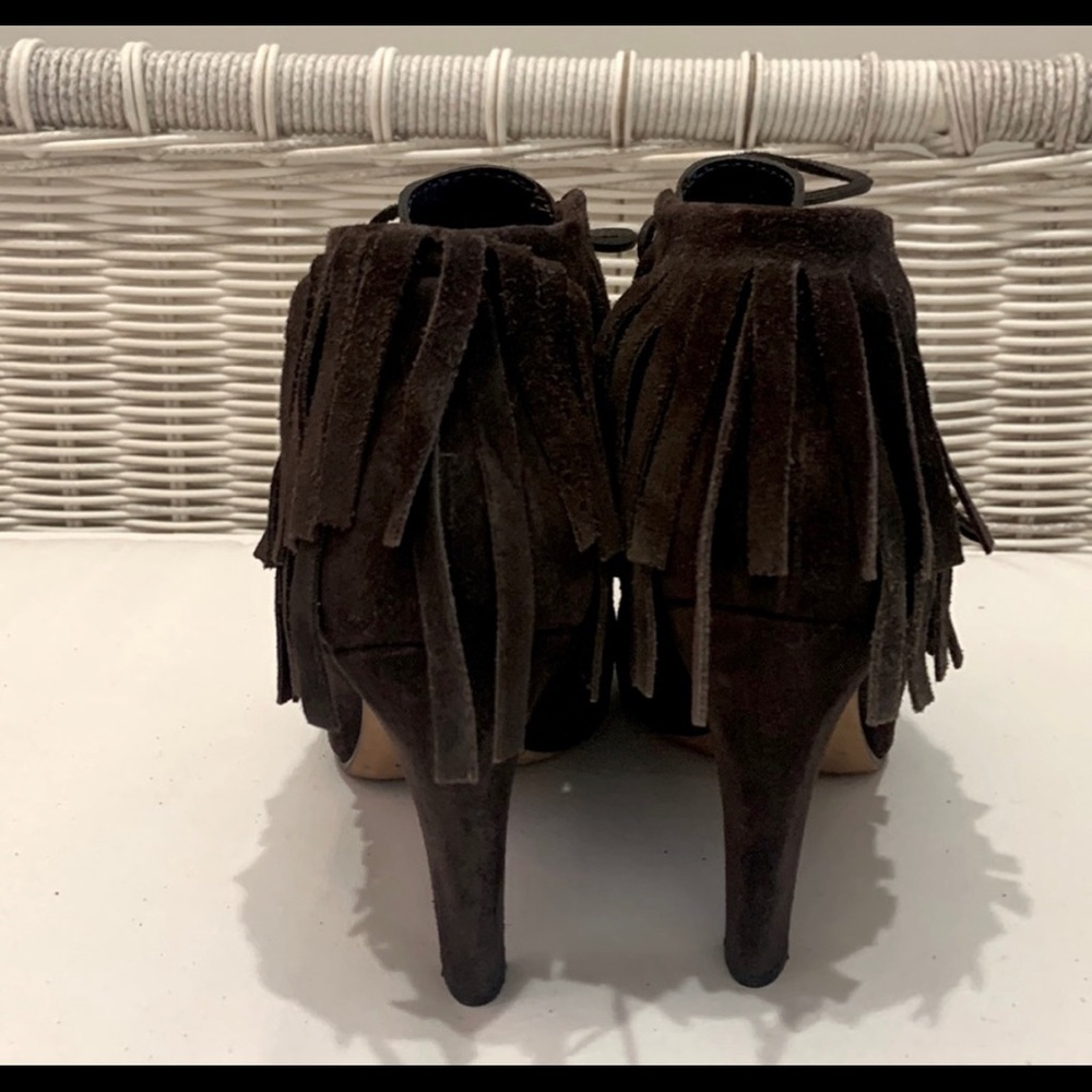 Authentic Gucci chocolate fringe bootie - Picture 3 of 10